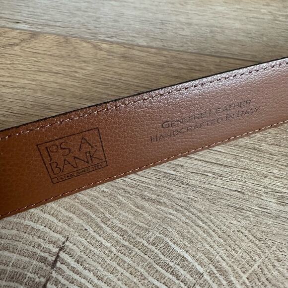 Jos. A. Bank Punched Genuine Leather Punch Design Belt Brown/Tan 40 - Picture 3 of 8